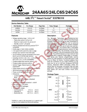 24AA65/P datasheet  