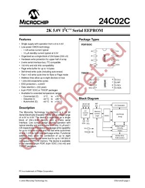 24C02C-E/MS datasheet  