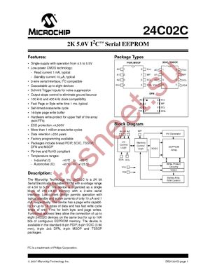 24C02CT-I/MC datasheet  