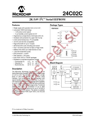 24C02C/SN datasheet  