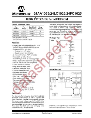 24FC1025-I/P datasheet  