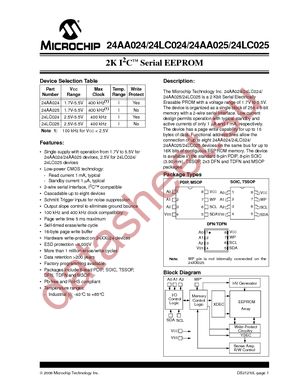 24LC024-E/MC datasheet  