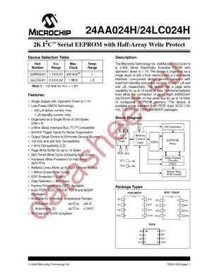 24LC024HT-E/MS datasheet  