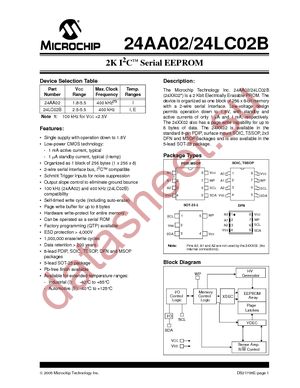 24LC02BT-I/MC datasheet  