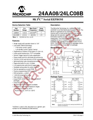 24LC08B-I/MC datasheet  