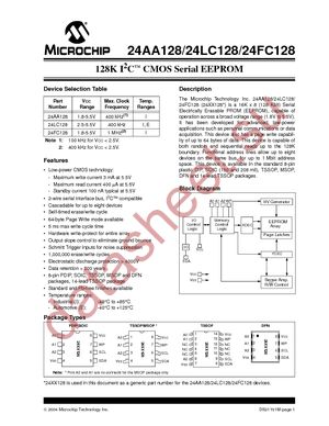24LC128T-I/MF datasheet  