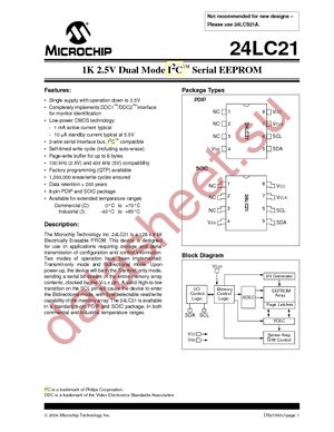 24LC21T/SN datasheet  