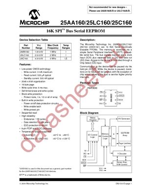 25LC160-I/SN datasheet  