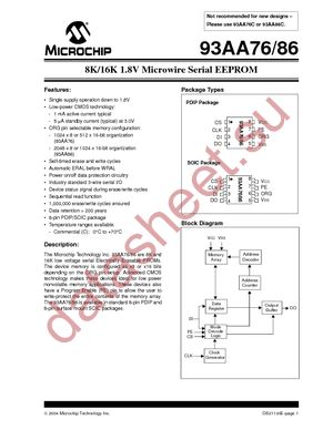 93AA76/P datasheet  