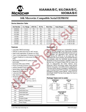 93C86CT-E/ST datasheet  