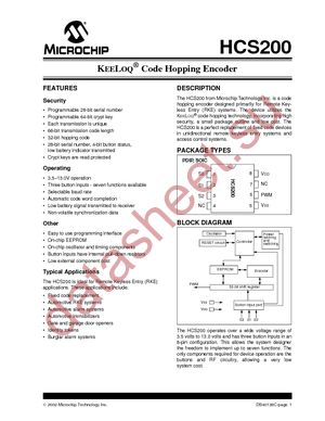 HCS200-I/P datasheet  