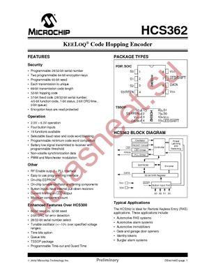 HCS362-I/P datasheet  