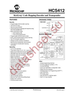 HCS412-I/P datasheet  