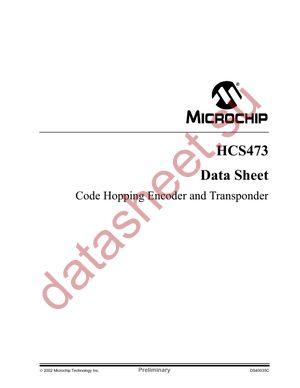 HCS473-I/P datasheet  