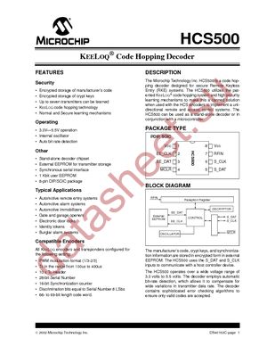 HCS500-I/P datasheet  
