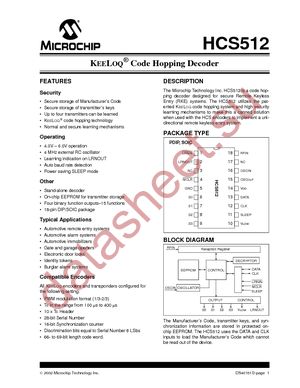 HCS512-I/P datasheet  