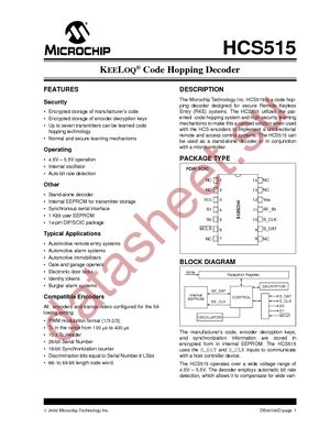 HCS515-I/P datasheet  