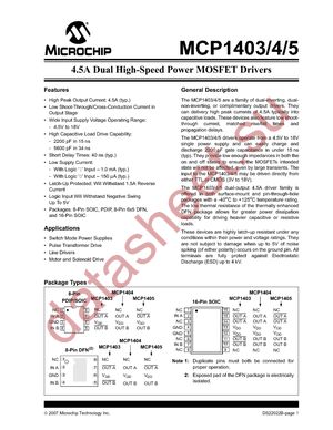 MCP1403-E/MF datasheet  