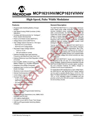 MCP1631HVT-330E/ST datasheet  