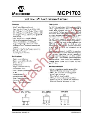 MCP1703-1202E/DB datasheet  