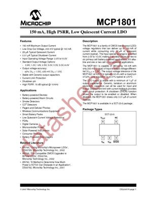 MCP1801T-0902I/OT datasheet  