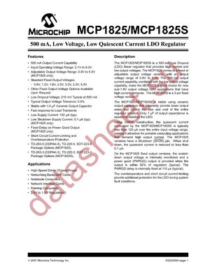 MCP1825ST-5002E/EB datasheet  