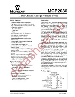 MCP2030DM-TPR datasheet  