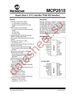 MCP2515DM-PTPLS datasheet  