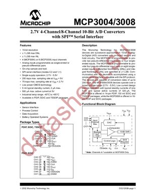 MCP3004-I/P datasheet  