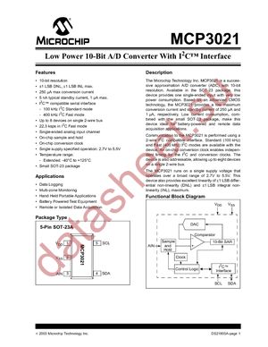 MCP3021A5T-E/OT datasheet  
