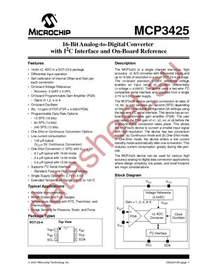 MCP3425A0T-E/CH datasheet  
