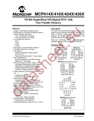 MCP4141-103E/P datasheet  