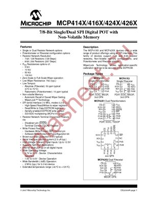 MCP4141T-503E/SN datasheet  