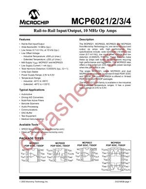 MCP6021-E/ST datasheet  