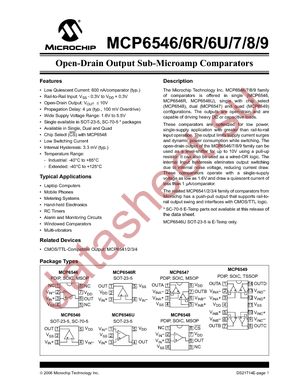 MCP6546UT-E/OT datasheet  