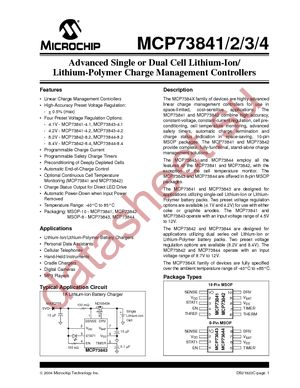 MCP73843-410I/MS datasheet  