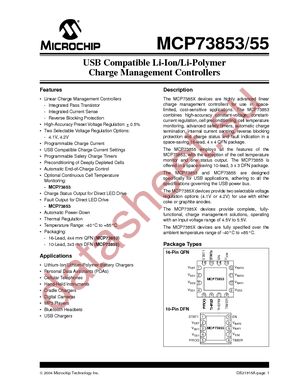 MCP73853-I/ML datasheet  