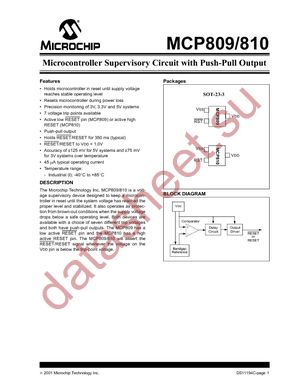 MCP809T-270I/TT datasheet  