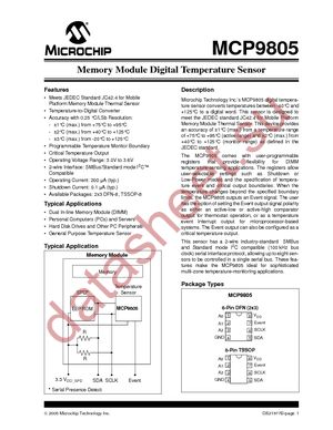MCP9805-BE/ST datasheet  
