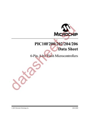 PIC10F200-E/MC datasheet  