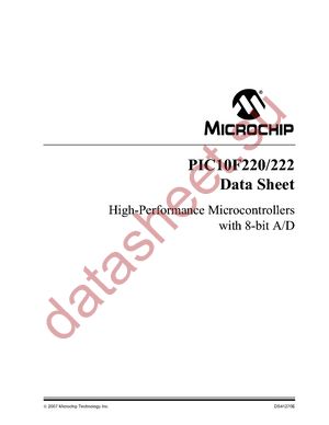PIC10F220-I/MC datasheet  
