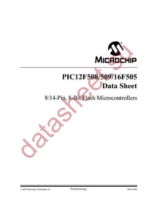 PIC12F508-I/MS datasheet  