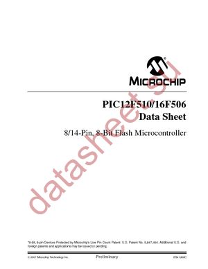 PIC12F510-E/MS datasheet  