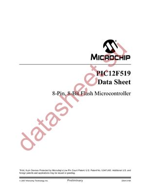 PIC12F519-I/P datasheet  