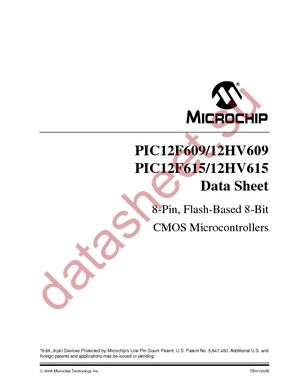 PIC12F609-I/MF datasheet  