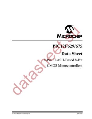 PIC12F629-I/P datasheet  