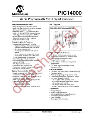 PIC14000-20I/SP datasheet  