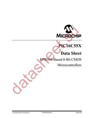 PIC16C558-20E/SS datasheet  