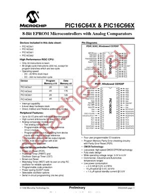 PIC16C662T-04I/L datasheet  