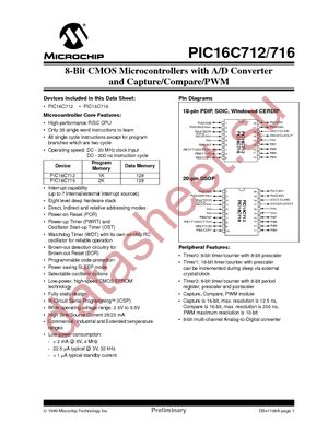 PIC16C712T-04/SO datasheet  